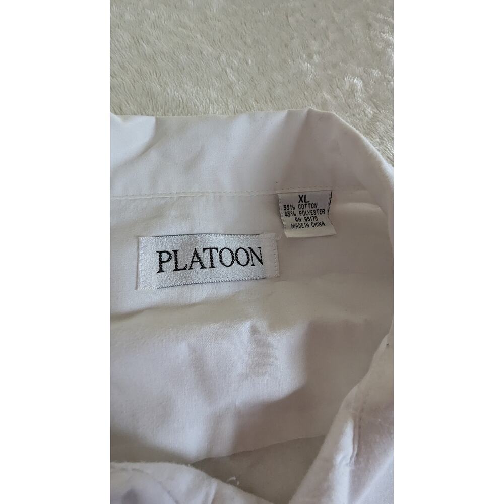PLATOON Guayabera‎ Pleated Button Down Short Sleeve Shirt XL - Picture 5 of 10